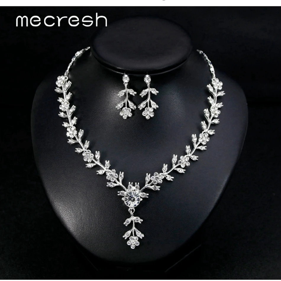Mecresh Cute Branch Flower Crystal Rhinestone Bridal Jewelry Set Women Girls Small Necklace Earrings Wedding Jewelry Sets MTL575
Mecresh Cute Branch Flower Crystal Rhinestone Bridal Jewelry Set Women Girls Small Necklace Earrings Wedding Jewelry Sets MTL575