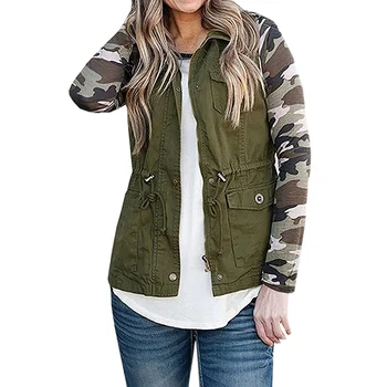 Women's Solid Turn Down Collar Drawstring Pockets Anorak Utility Outerwear Autumn Winter
Women's Solid Turn Down Collar Drawstring Pockets Anorak Utility Outerwear Autumn Winter