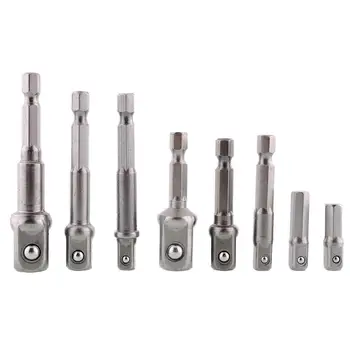 8 Pcs/set Chrome vanadium steel Socket Adapter Power Set Hex Shank to 1/4" 3/8" 1/2" Extension Drill Bits Tool Accessories
8 Pcs/set Chrome vanadium steel Socket Adapter Power Set Hex Shank to 1/4" 3/8" 1/2" Extension Drill Bits Tool Accessories