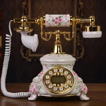White fashion vintage telephone antique landline telephone /Redial/Hands-free/ backlit caller id
White fashion vintage telephone antique landline telephone /Redial/Hands-free/ backlit caller id
