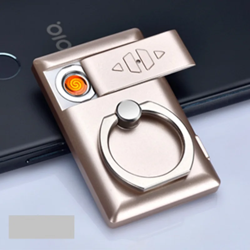 Creative ring USB charging lighter, compact personality mobile phone bracket electronic cigarette lighter
Creative ring USB charging lighter, compact personality mobile phone bracket electronic cigarette lighter