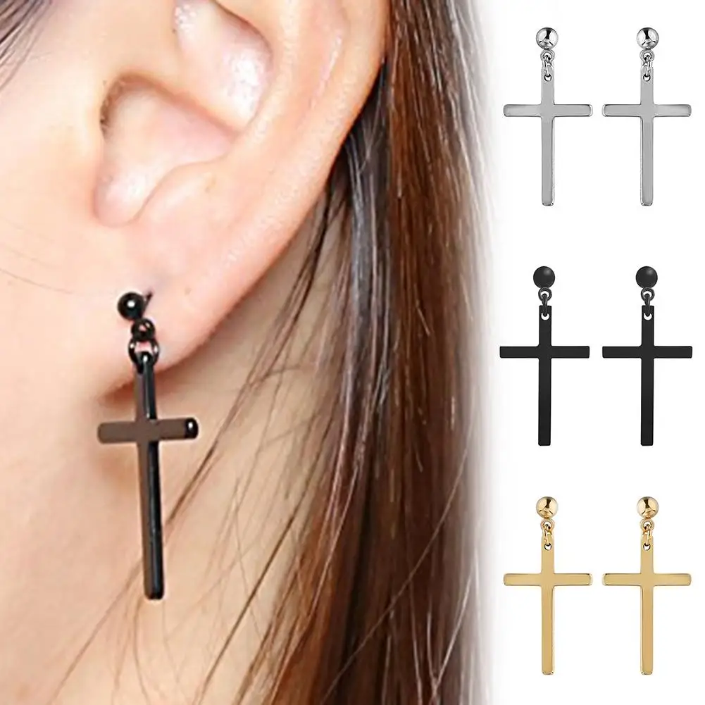 1Pc Punk Men Women Stainless Steel Cross Dangle Studs Earrings Piercing Jewelry earring for women earing
1Pc Punk Men Women Stainless Steel Cross Dangle Studs Earrings Piercing Jewelry earring for women earing