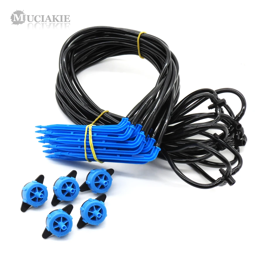 MUCIAKIE 20PCS Bending Arrow Dripper Kits w 8L 4L 2L/H Pressure Compensating Emitters with 1/8'' Tubing (3mm Hose) Watering Soil
MUCIAKIE 20PCS Bending Arrow Dripper Kits w 8L 4L 2L/H Pressure Compensating Emitters with 1/8'' Tubing (3mm Hose) Watering Soil