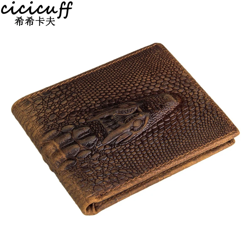 CICICUFF Vintage Slim Wallet Genuine Leather Men Thin Mini Wallets Crocodile pattern Money Clip Small Wallets for Credit Cards
CICICUFF Vintage Slim Wallet Genuine Leather Men Thin Mini Wallets Crocodile pattern Money Clip Small Wallets for Credit Cards