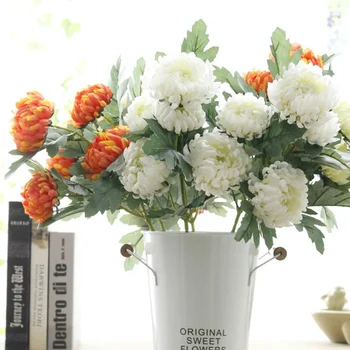 5Heads big Marigolds Chrysanthemum Artificial silk Flowers flores fall home wedding decorations fake plants branch wreath fleur
5Heads big Marigolds Chrysanthemum Artificial silk Flowers flores fall home wedding decorations fake plants branch wreath fleur
