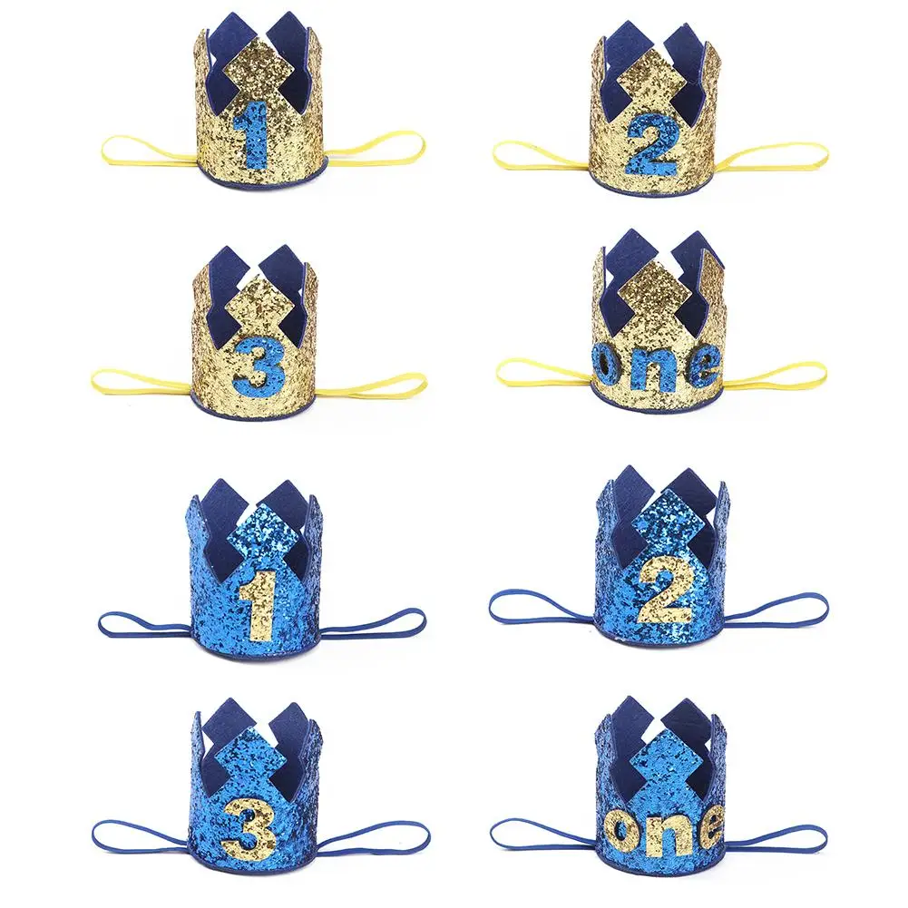 Blue Gold Boy First Birthday Hat Glitter Princess Crown Number 1st 2 3 Year Old Party Baby Shower Decor Headband Kids Gifts
Blue Gold Boy First Birthday Hat Glitter Princess Crown Number 1st 2 3 Year Old Party Baby Shower Decor Headband Kids Gifts