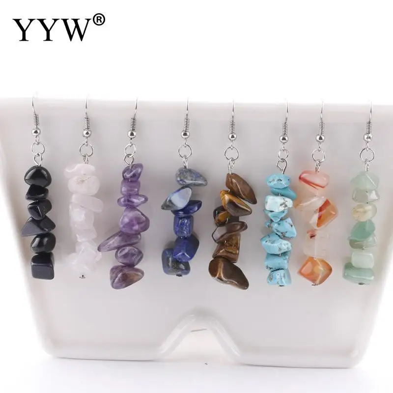 YYW New Handmade Natural Chips Stone Long Fringe Earrings Women Wholesale Jewelry Quartz Tiger Eye Rose Stone Dangle Earrings
YYW New Handmade Natural Chips Stone Long Fringe Earrings Women Wholesale Jewelry Quartz Tiger Eye Rose Stone Dangle Earrings
