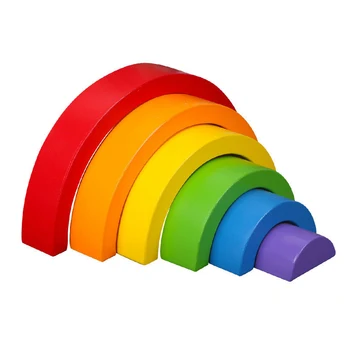 Colorful Wood Rainbow Building Blocks Toys Creative Assembling Blocks Circle Set Educational Toys Children Arch Bridge Semi-Ci
Colorful Wood Rainbow Building Blocks Toys Creative Assembling Blocks Circle Set Educational Toys Children Arch Bridge Semi-Ci