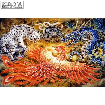 Full Diamond 5D DIY Diamond Painting dragon phoenix tiger snake Embroidery Cross Stitch Rhinestone Mosaic Painting Gift
Full Diamond 5D DIY Diamond Painting dragon phoenix tiger snake Embroidery Cross Stitch Rhinestone Mosaic Painting Gift