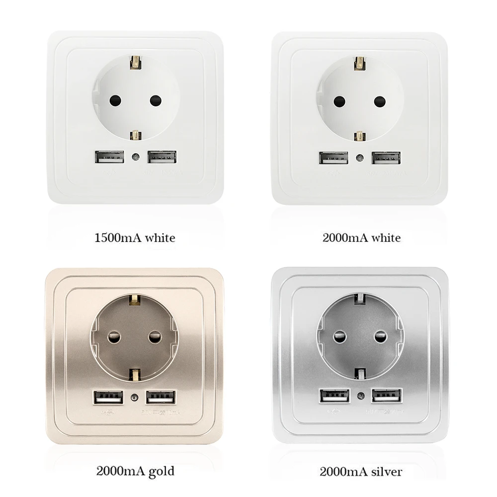 USB Wall Socket Eu Plug Usb Wall Outlet Port 250V Charger Socket with Usb Electrical Outlet Kitchen Plug Sockets
USB Wall Socket Eu Plug Usb Wall Outlet Port 250V Charger Socket with Usb Electrical Outlet Kitchen Plug Sockets