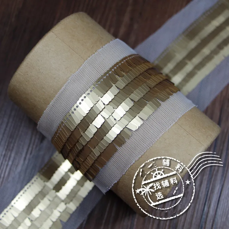 gold sequins Beaded lace trim Diy craft clothing decorative accessories sew on lace trimming motif patches for clothing
gold sequins Beaded lace trim Diy craft clothing decorative accessories sew on lace trimming motif patches for clothing