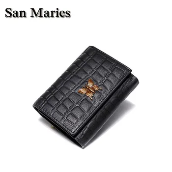 San Maries Cow Leather Women Wallet Butterfly Hasp Girls Purses And Wallets Cards Holders Luxury Brand Crocodile Designer Purse
San Maries Cow Leather Women Wallet Butterfly Hasp Girls Purses And Wallets Cards Holders Luxury Brand Crocodile Designer Purse