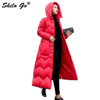 Elegant Hooded collar women parkas coat Winter Rose streetwear button cotton warm X-long coat slim thicken outwear female
Elegant Hooded collar women parkas coat Winter Rose streetwear button cotton warm X-long coat slim thicken outwear female