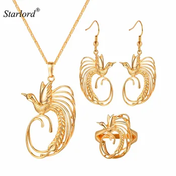 Birds of Paradise Necklace&Dangle Earrings&Adjustable Ring Gold Color Ethnic Papua New Guinea Jewelry Set PER3254K
Birds of Paradise Necklace&Dangle Earrings&Adjustable Ring Gold Color Ethnic Papua New Guinea Jewelry Set PER3254K