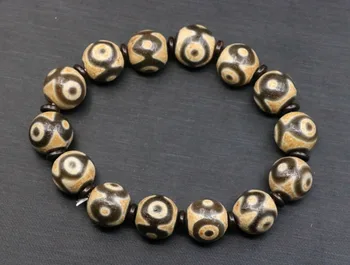 Treasure Magic LKbrother Tibetan Old Agate 2 Eye 2 Money Dots Tiger Tooth dZi Bead Bracelet Amulet 14MM R
Treasure Magic LKbrother Tibetan Old Agate 2 Eye 2 Money Dots Tiger Tooth dZi Bead Bracelet Amulet 14MM R