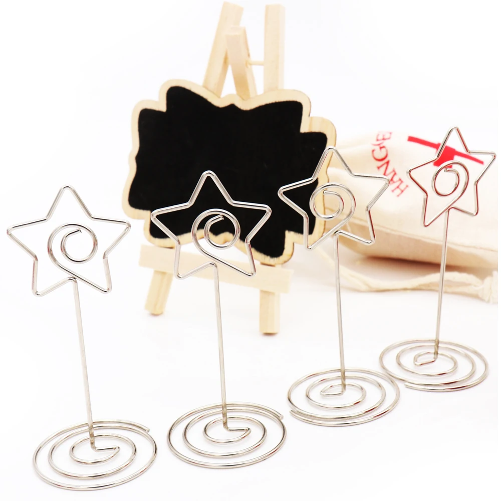 10pcs/lot Star Heart Round Shape Place Card Holder Table Number Stand Photo Holder For Birthday Wedding Banquet Party Decoration
10pcs/lot Star Heart Round Shape Place Card Holder Table Number Stand Photo Holder For Birthday Wedding Banquet Party Decoration