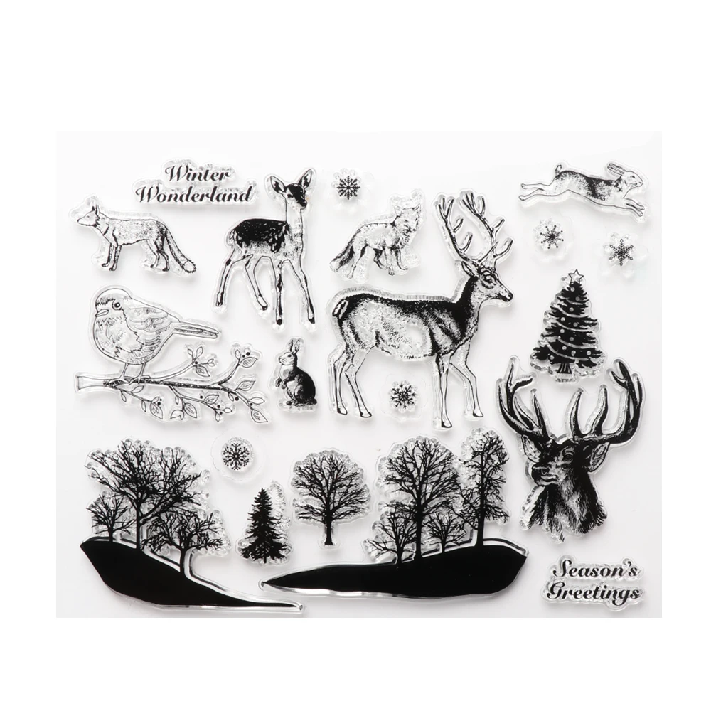 1PC DIY Clear Forest Deer Silicone Rubber Stamps Scrapbook Paper Craft Clear Stamp Scrapbooking for DIY Album Decoration
1PC DIY Clear Forest Deer Silicone Rubber Stamps Scrapbook Paper Craft Clear Stamp Scrapbooking for DIY Album Decoration