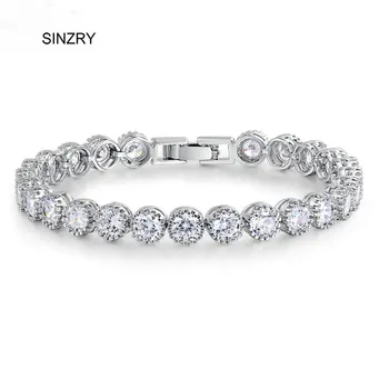 SINZRY Brand new clear white cut cubic zircon sparking sky wheel round CZ charm bracelets for women jewelry gift
SINZRY Brand new clear white cut cubic zircon sparking sky wheel round CZ charm bracelets for women jewelry gift