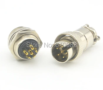 6 pin Plug Aviation Ham Radio PCB Connector 16mm 6Pin Male to Female Reverse Receptacle Chassis adapter
6 pin Plug Aviation Ham Radio PCB Connector 16mm 6Pin Male to Female Reverse Receptacle Chassis adapter