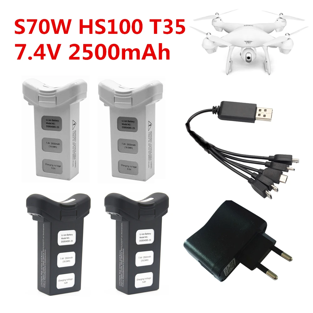Original battery 7.4V 2500mAh Lipo Battery for S70W S70 HS100 RC Dorne Quadcopter with 5 in 1 Charger For S70W S70 HS100
Original battery 7.4V 2500mAh Lipo Battery for S70W S70 HS100 RC Dorne Quadcopter with 5 in 1 Charger For S70W S70 HS100