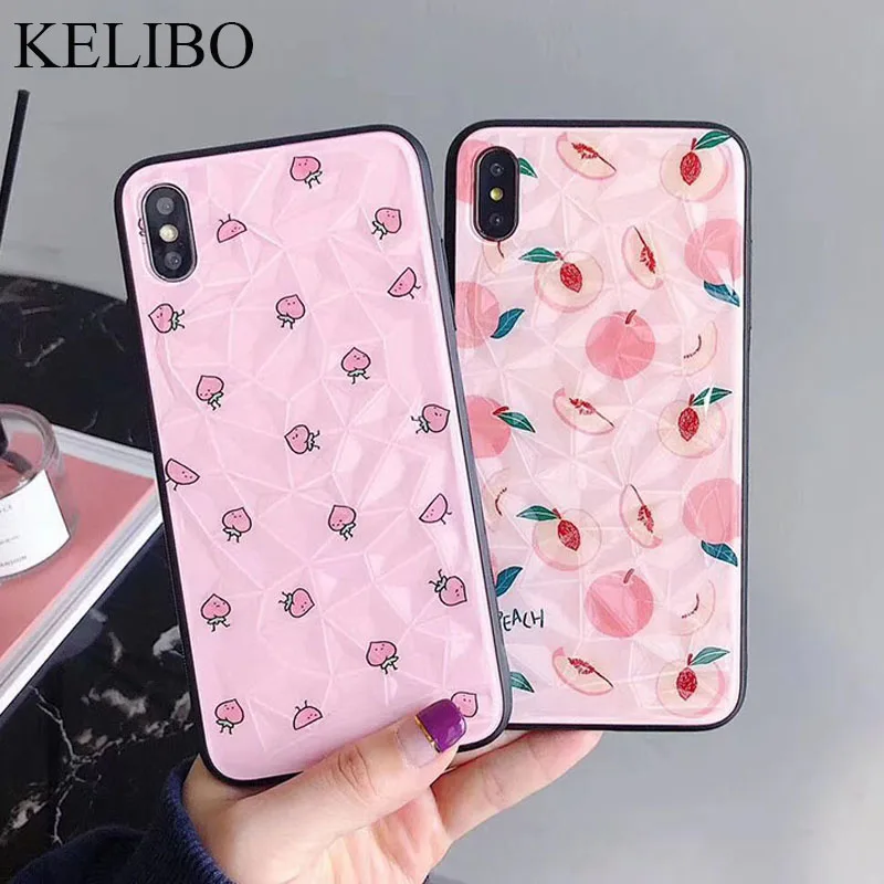 Cute Diamond 3D Texture Pink Peach Phone Case For iPhone 6 6s 7 8 Plus X XR XS Max Spring Summer Cactus PC+TPU Back Cover Coque
Cute Diamond 3D Texture Pink Peach Phone Case For iPhone 6 6s 7 8 Plus X XR XS Max Spring Summer Cactus PC+TPU Back Cover Coque