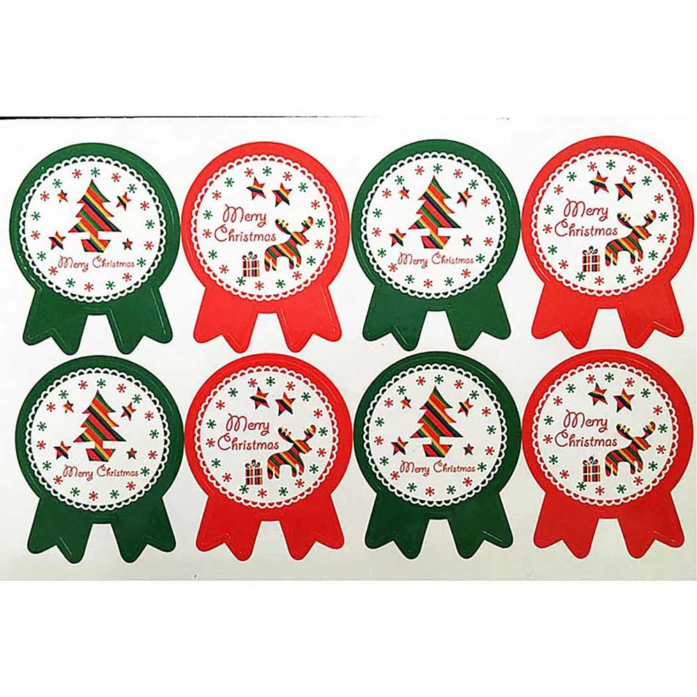 120pcs Christmas Ribbon Elk Stamp Medal Food Tag Seal Label Package Bakery Chocolate Cookies Cake Adhesive Scrapbooking Stickers
120pcs Christmas Ribbon Elk Stamp Medal Food Tag Seal Label Package Bakery Chocolate Cookies Cake Adhesive Scrapbooking Stickers