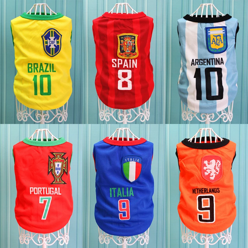 Sport Pet Clothes For Small Large Dogs Pitbull Pug Shirt Chihuahua Soccer Jersey Shirts Summer Dog Vest T shirt Pet Cat Clothing
Sport Pet Clothes For Small Large Dogs Pitbull Pug Shirt Chihuahua Soccer Jersey Shirts Summer Dog Vest T shirt Pet Cat Clothing