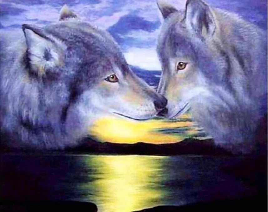 Diamond painting Animal wolf Cross Stitch Round diamond Embroidery scenery Needlework Patterns Rhinestone Home decor gift
Diamond painting Animal wolf Cross Stitch Round diamond Embroidery scenery Needlework Patterns Rhinestone Home decor gift