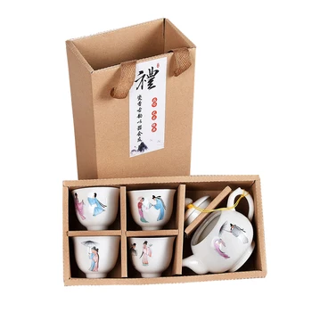 Exquisite Hand Painted Ceramic Tea set 1pot 4cup Kung Fu Tea Cup,Travel Tea Pot Chinese Porcelain Teacup Set Drinkware
Exquisite Hand Painted Ceramic Tea set 1pot 4cup Kung Fu Tea Cup,Travel Tea Pot Chinese Porcelain Teacup Set Drinkware