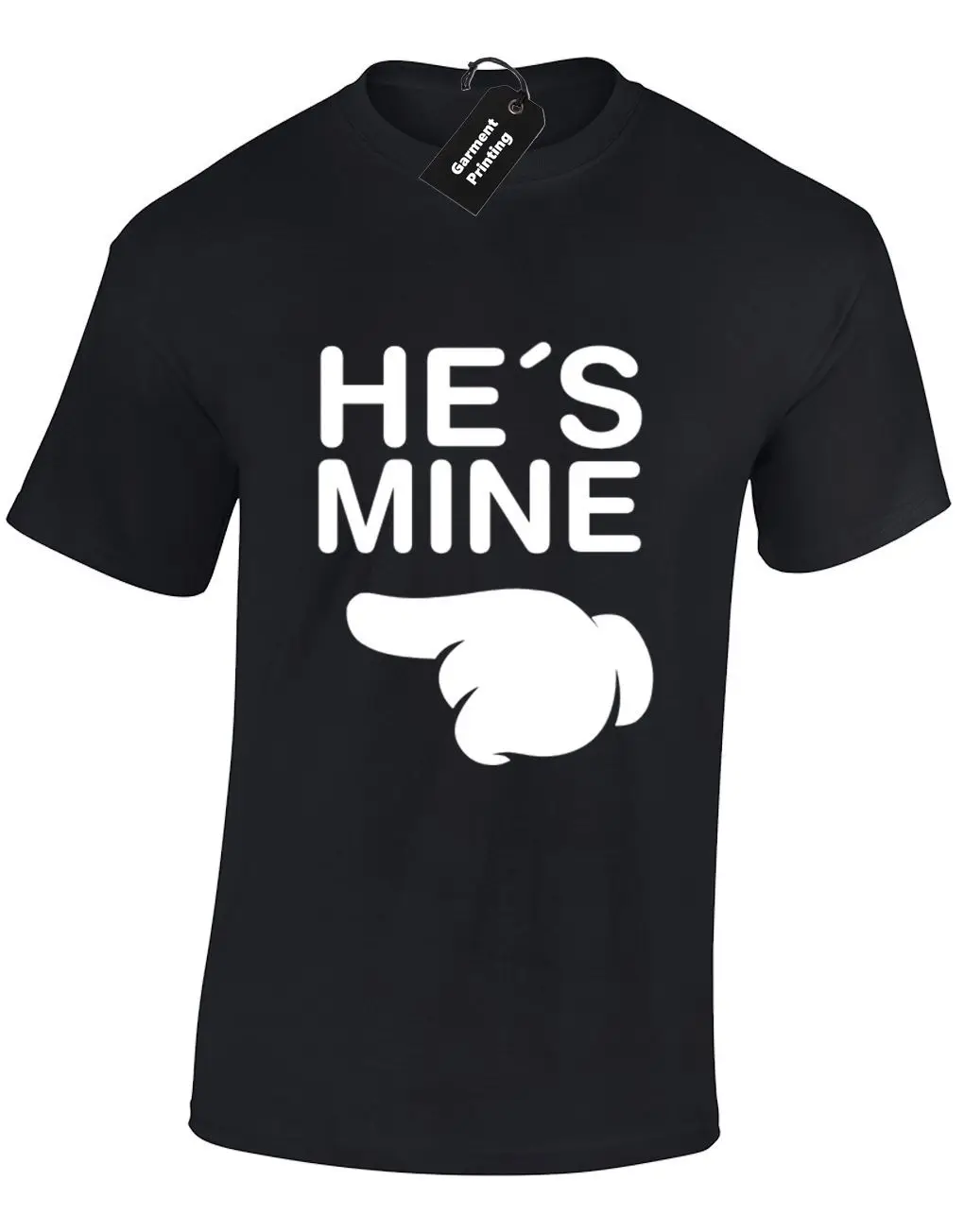 Мужская футболка HE'S MINE новинка крутая Повседневная унисекс с принтом для мужа