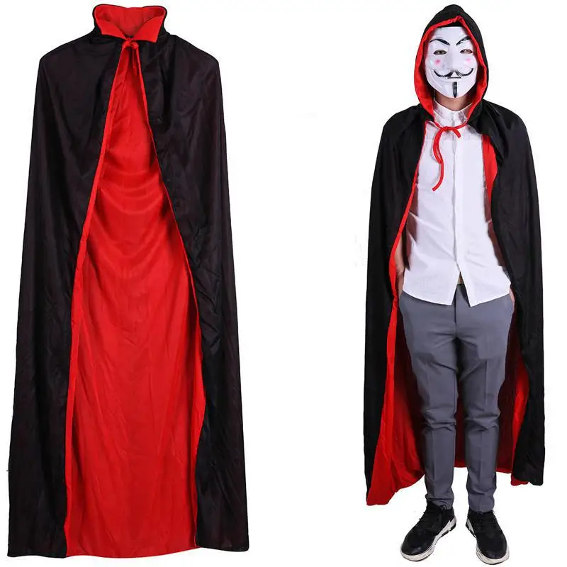 BLACK Red Men Halloween Party Death Cloak Carnival Party Adult Cape Cosplay Long Robe Azrael Dress Stage Performance Clothes
BLACK Red Men Halloween Party Death Cloak Carnival Party Adult Cape Cosplay Long Robe Azrael Dress Stage Performance Clothes