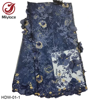 Milylace 3D beaded flower French lace fabric 5 yards embroidery tulle lace fabric with stones net for wedding dresses HDW-01
Milylace 3D beaded flower French lace fabric 5 yards embroidery tulle lace fabric with stones net for wedding dresses HDW-01