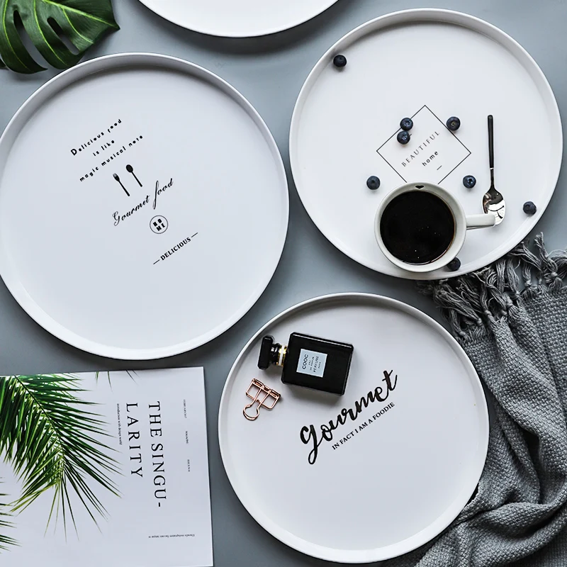 Nordic Plastic Fast Food Tray Restaurant Serving Trays for Tea/Cake Kitchen Bar Dinnerware Hotel Round Fruits/Snacks Plate
Nordic Plastic Fast Food Tray Restaurant Serving Trays for Tea/Cake Kitchen Bar Dinnerware Hotel Round Fruits/Snacks Plate