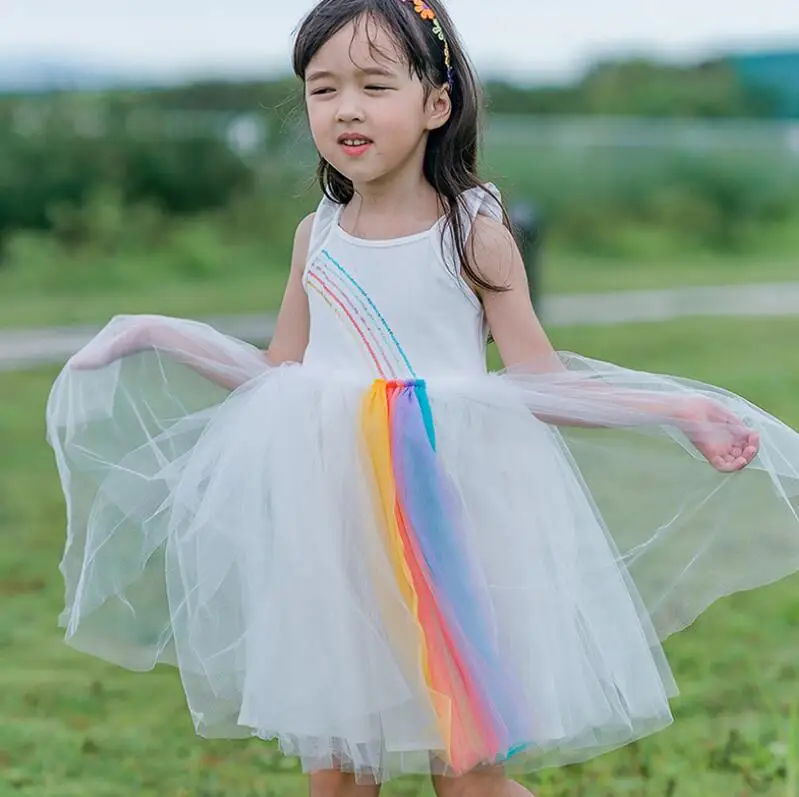 New 2019 Baby Girls Summer Rainbow Sequined Mesh Dress Princess Children Sweet Party Dress 6 pcs/lot, Wholesale
New 2019 Baby Girls Summer Rainbow Sequined Mesh Dress Princess Children Sweet Party Dress 6 pcs/lot, Wholesale