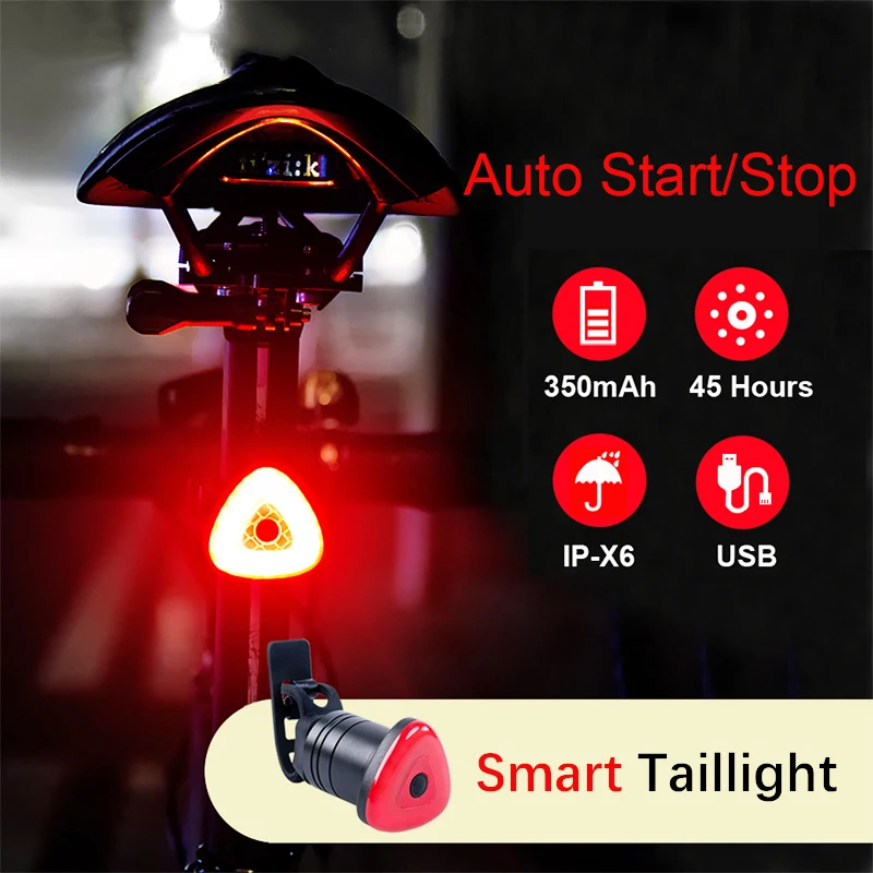 AGEKUSL Cycling MTB Bike Bicycle Intelligent Taillight Rear LED Light Lamp Auto Start/Stop Brake Sensing IPX6 Waterproof Light
AGEKUSL Cycling MTB Bike Bicycle Intelligent Taillight Rear LED Light Lamp Auto Start/Stop Brake Sensing IPX6 Waterproof Light