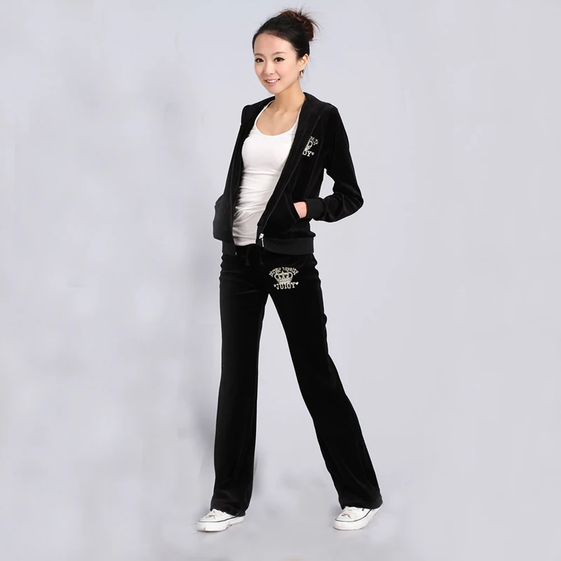 Spring / Fall 2019 Women'S Brand Velvet Fabric Tracksuits Velour Suit Women Track Suit Hoodies And Pants black
Spring / Fall 2019 Women'S Brand Velvet Fabric Tracksuits Velour Suit Women Track Suit Hoodies And Pants black