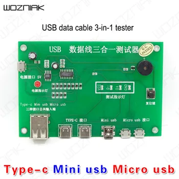 Wozniak USB Data Line 3 in 1 Tester Board Tpye-c Mini Micro USB Phone LED Display Smart Protection Charger Tester Line
Wozniak USB Data Line 3 in 1 Tester Board Tpye-c Mini Micro USB Phone LED Display Smart Protection Charger Tester Line