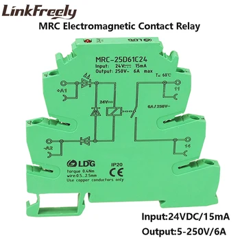 MRC-25D61C24 1NO 24VDC Coil Electromagnetic Relay Module 6A 250VDC/AC Load LED Indicator Voltage Interface Relay Programmable
MRC-25D61C24 1NO 24VDC Coil Electromagnetic Relay Module 6A 250VDC/AC Load LED Indicator Voltage Interface Relay Programmable