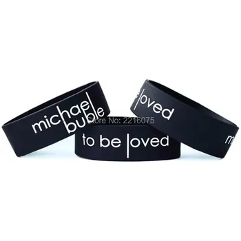 300pcs One Inch Michael Buble to be loved wristband silicone bracelets free shipping by DHL express
300pcs One Inch Michael Buble to be loved wristband silicone bracelets free shipping by DHL express