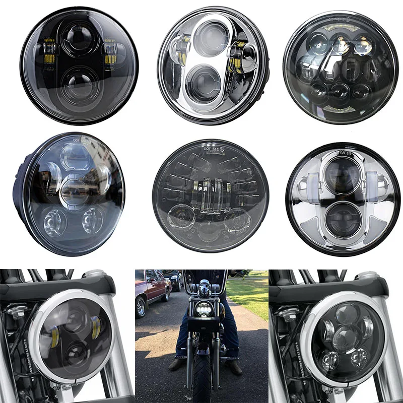Светодиодный прожектор для мотоцикла 5 75 дюйма фара Harley Wide Glide XL1200X FXDX 72 Dyna 3/4 45 Вт