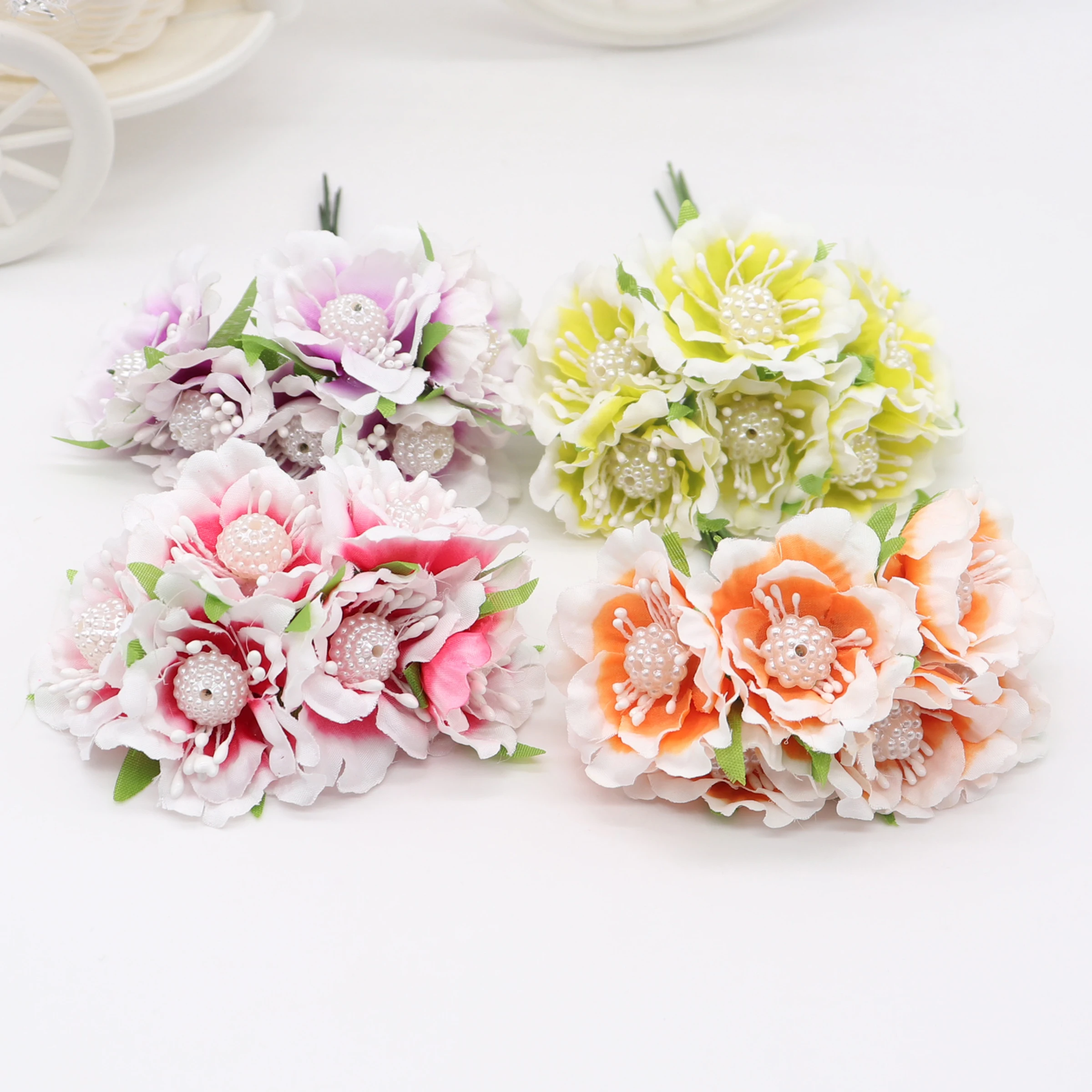 6PCS 3cm Multicolor Artificial Cloth Alcimandra pearl chrysanthemum Use For Wedding Decoration DIY Wreaths Craft Gift Supplies
6PCS 3cm Multicolor Artificial Cloth Alcimandra pearl chrysanthemum Use For Wedding Decoration DIY Wreaths Craft Gift Supplies