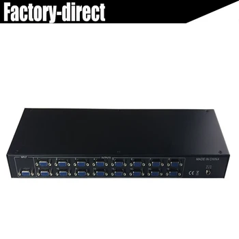 16-port VGA Splitter 1X16 Distributor VGA female to VGA female 1 input 16 output vga splitter with 12V power supply
16-port VGA Splitter 1X16 Distributor VGA female to VGA female 1 input 16 output vga splitter with 12V power supply