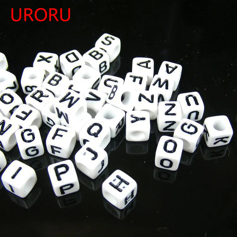 URORU 20PCS Fashion Single English Alphabet / Letter A-Z Acrylic Cube Beads Loose DIY Beads 6mm*6mm
URORU 20PCS Fashion Single English Alphabet / Letter A-Z Acrylic Cube Beads Loose DIY Beads 6mm*6mm