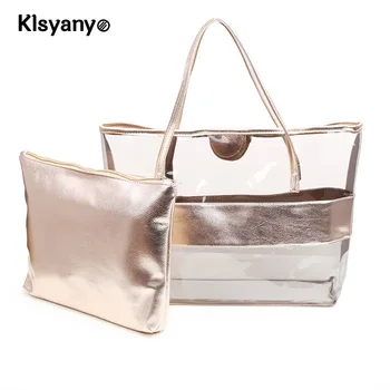 Klsyanyo Lady Women Girl Candy Color Semi-clear Transparent Stripe Waterproof PVC Beach Shoulder Tote Bag Hand Bag Bolsos Mujer
Klsyanyo Lady Women Girl Candy Color Semi-clear Transparent Stripe Waterproof PVC Beach Shoulder Tote Bag Hand Bag Bolsos Mujer