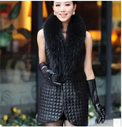 2017 Womens Spring Autumn Long Patchwork Pu Leather Vests Man-Made Fur Stitching Waistcoats Black Vest Coats Plus Size K222
2017 Womens Spring Autumn Long Patchwork Pu Leather Vests Man-Made Fur Stitching Waistcoats Black Vest Coats Plus Size K222