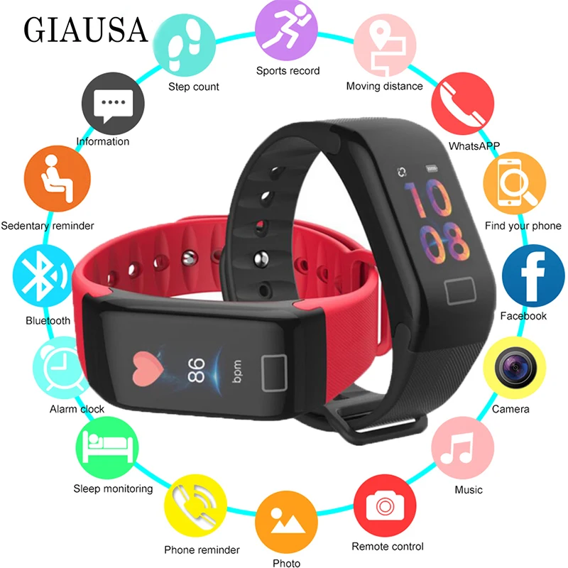 Fashion Color Lcd Screen Fitness Tracker Sleep Tracker Smart Bracelet Heart Rate Monitor Waterproof Smart Watch Activity Tracker
Fashion Color Lcd Screen Fitness Tracker Sleep Tracker Smart Bracelet Heart Rate Monitor Waterproof Smart Watch Activity Tracker