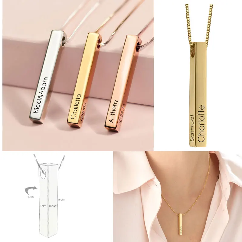 Stainless Steel Sliver Rectangle Custom Personalized Engraved Name Logo Motto Simple Style Women Man Fashion Jewelry Valentine
Stainless Steel Sliver Rectangle Custom Personalized Engraved Name Logo Motto Simple Style Women Man Fashion Jewelry Valentine