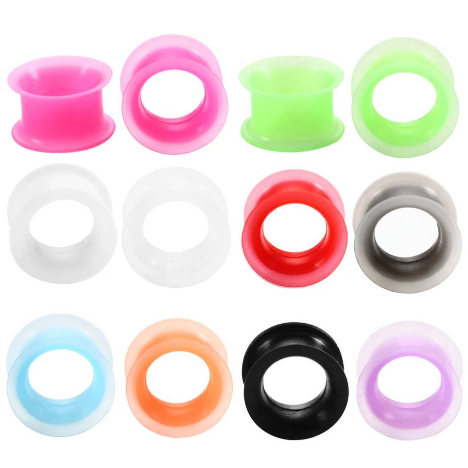 2PC Silicone Earrings Double Flare Flexible Ear Flesh Tunnel Solft Gauge Plugs Piercing Hollow Ear Expanders Woman Body Jewelry
2PC Silicone Earrings Double Flare Flexible Ear Flesh Tunnel Solft Gauge Plugs Piercing Hollow Ear Expanders Woman Body Jewelry