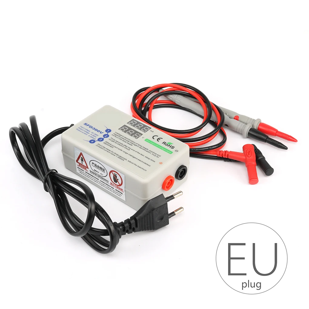 EU Plug LED Tester Ultra Bright Digital Backlight Smart Voltage Current Tester with Tester Pens Rt300m Lamp Beads Light Tester
EU Plug LED Tester Ultra Bright Digital Backlight Smart Voltage Current Tester with Tester Pens Rt300m Lamp Beads Light Tester