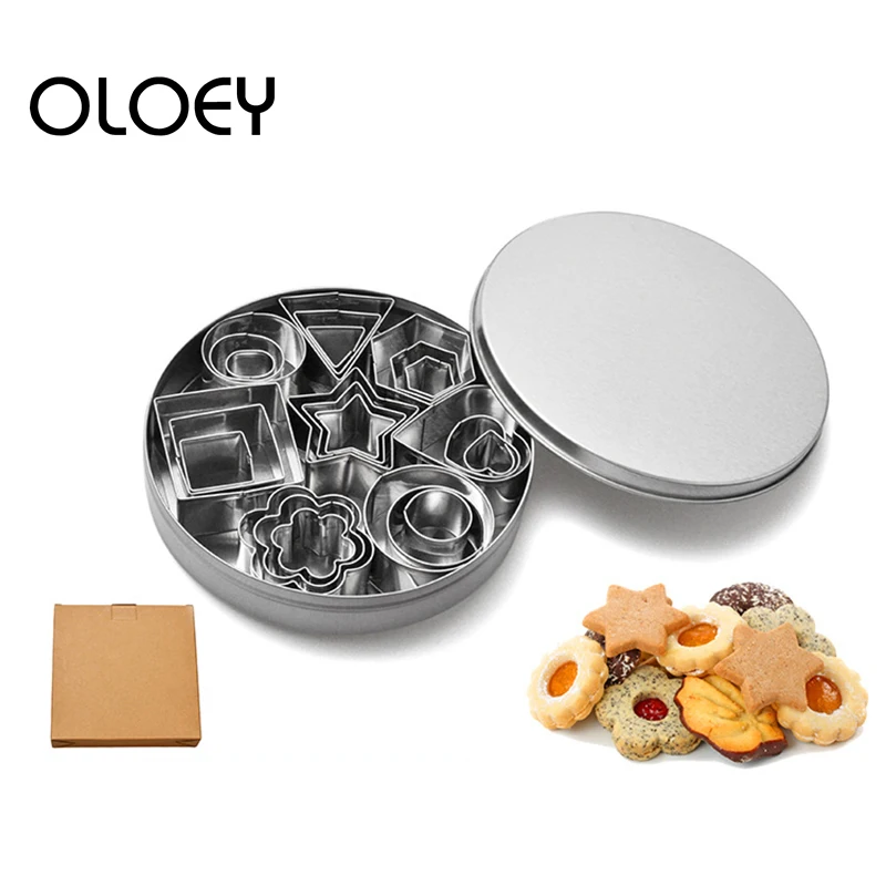 OLOEY DIY Stainless Steel Cookie Mould 24Pcs/set Biscuit Mould Geometric Cake Tool Fondant Stamps Cutters Specialized Tools
OLOEY DIY Stainless Steel Cookie Mould 24Pcs/set Biscuit Mould Geometric Cake Tool Fondant Stamps Cutters Specialized Tools